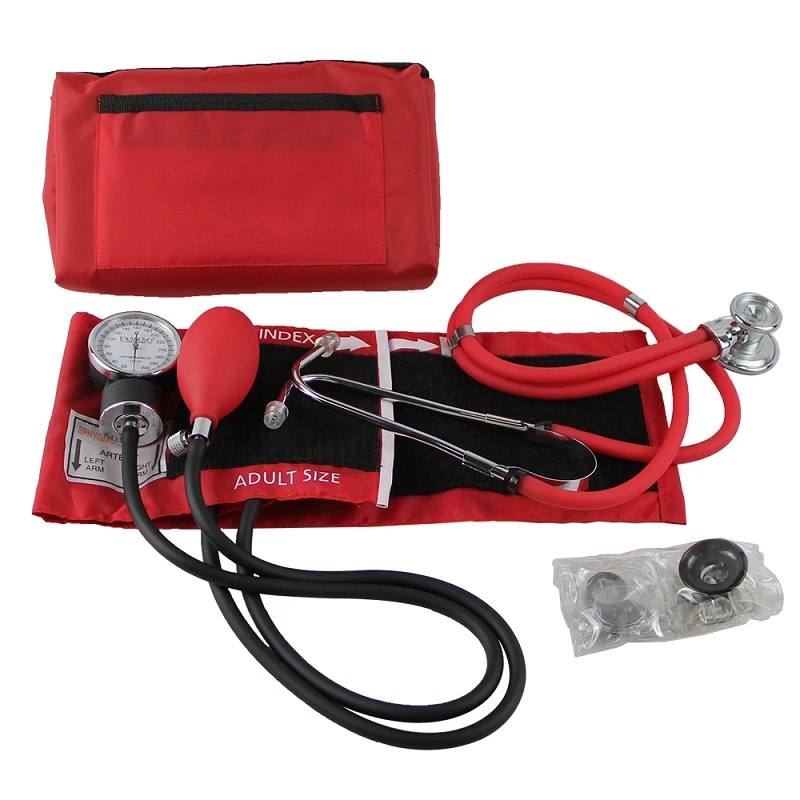 Sphygmomanometer ak estetoskop doub tèt